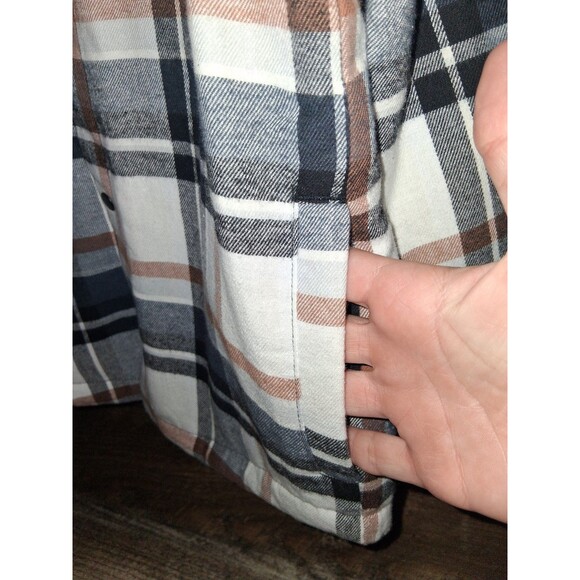 NEW! Wonder Nation Kids Plaid Sherpa Lined Snap Button Jacket, Size S (6/7) - Picture 5 of 9